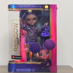 MGA Rainbow Junior High Krystal Bailey Purple Fashion Doll 9"  NWT